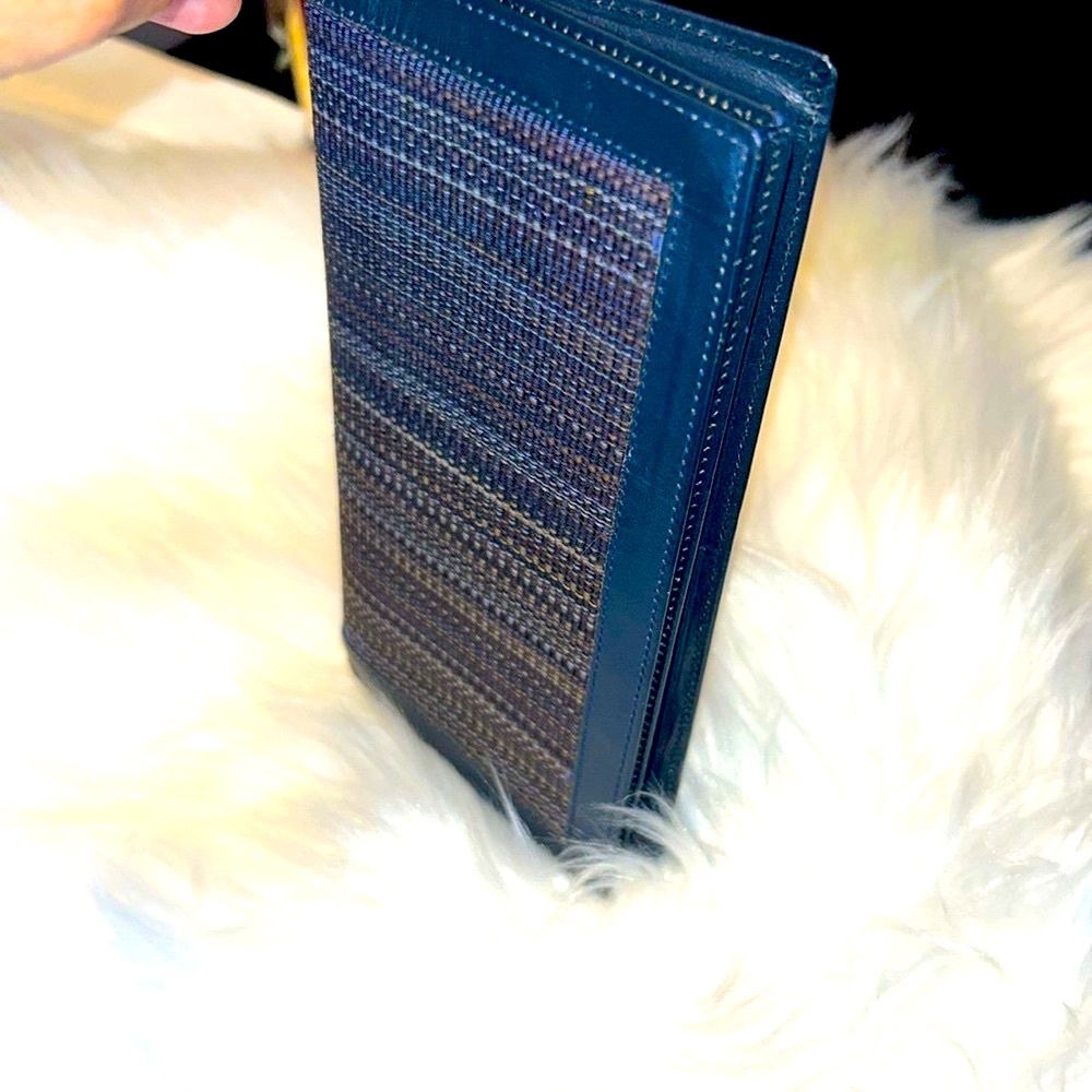 🪻CELINE🪻WALLET Navy Tweed Blended